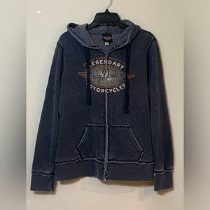 Harley Davidson Distressed Hoodie New Orleans Louisiana